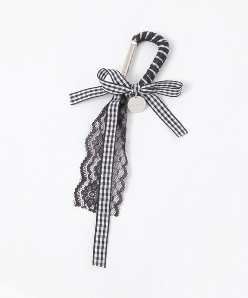 niko and…（ニコアンド） チャーム ギンガムチェック柄カラビナ