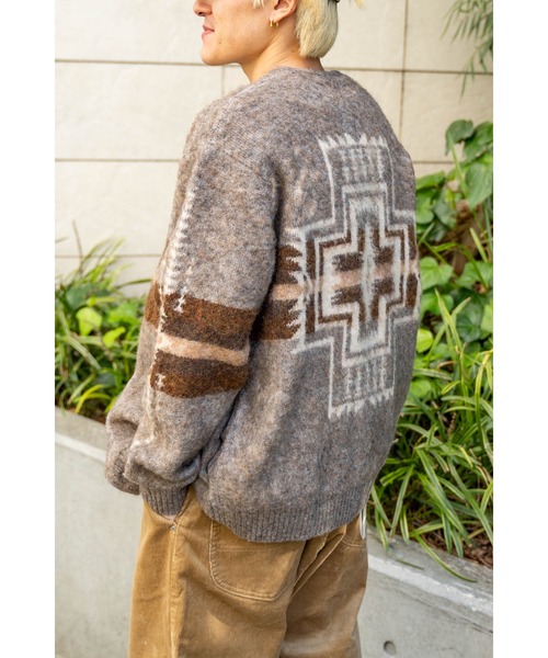 極美品⭐️ 70s ペンドルトン チェック柄 カーディガン U.S.A製 大きめ 70's~80's PENDLETON Plaid Wool Knit Cardigan USA製 SIZE M 70年代