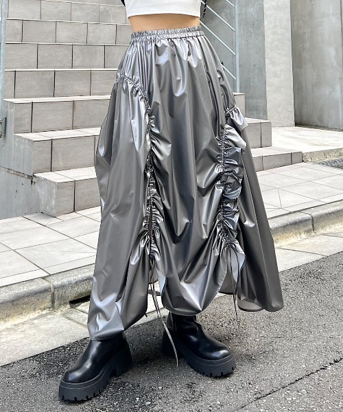 「PAGEBOY」 フレアスカート FREE シルバー レディース_画像2