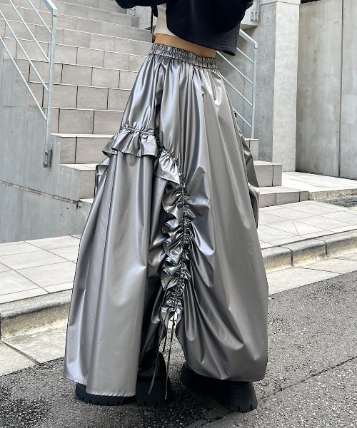 「PAGEBOY」 フレアスカート FREE シルバー レディース_画像3