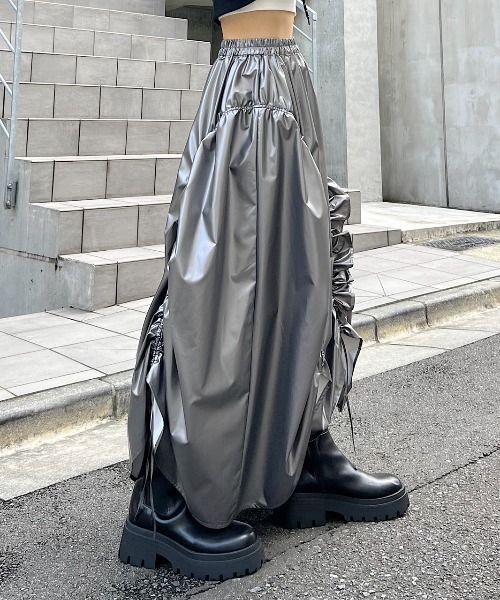 「PAGEBOY」 フレアスカート FREE シルバー レディース_画像6