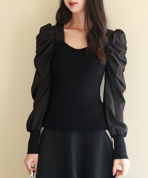 「SAISON DE PAPILLON」 長袖ニット M ラベンダー レディース_画像2