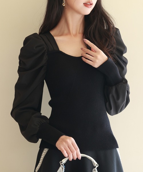 「SAISON DE PAPILLON」 長袖ニット M ラベンダー レディース_画像3