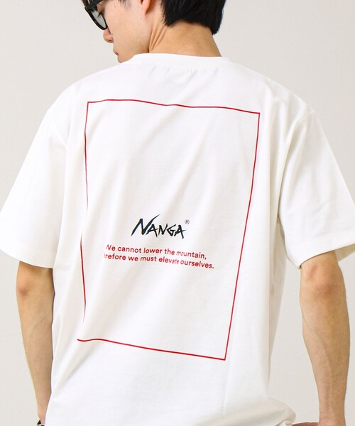 NANGA（ナンガ） tシャツ 「NANGA×GLOSTER」別注(1) Rect Backprint