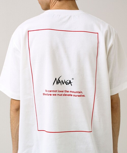 NAGNAGNAG Tシャツ XLサイズ ホワイト　ナグナグナグ NANGA（ナンガ） tシャツ 「NANGA×GLOSTER」別注(1) Rect Backprint