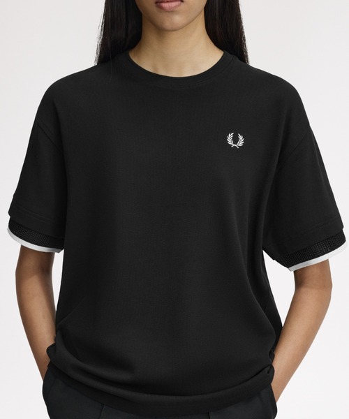 FRED PERRY（フレッドペリー） tシャツ Mesh Cuff Pique T-Shirt