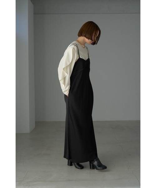 「MIESROHE」 キャミソールワンピース 1 キャメル レディース_画像6