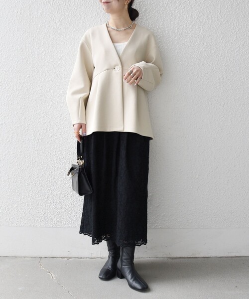 SHIPS any ジャケット ノーカラージャケット any:「手洗い可能