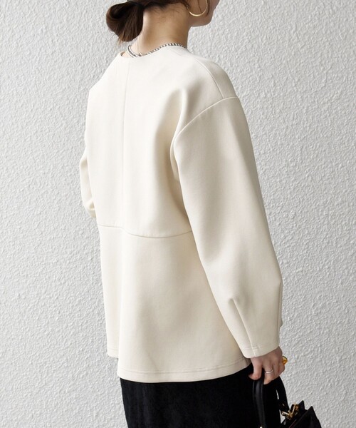 SHIPS any ジャケット ノーカラージャケット any:「手洗い可能