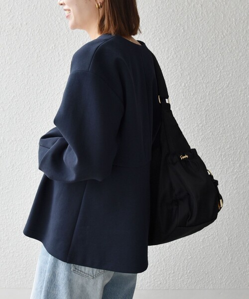 SHIPS any ジャケット ノーカラージャケット any:「手洗い可能