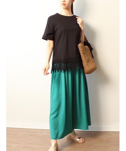 「MB mint breeze」 イージーパンツ M ネイビー レディース_画像3