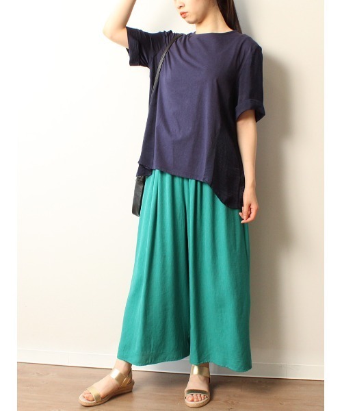 「MB mint breeze」 イージーパンツ M ネイビー レディース_画像4