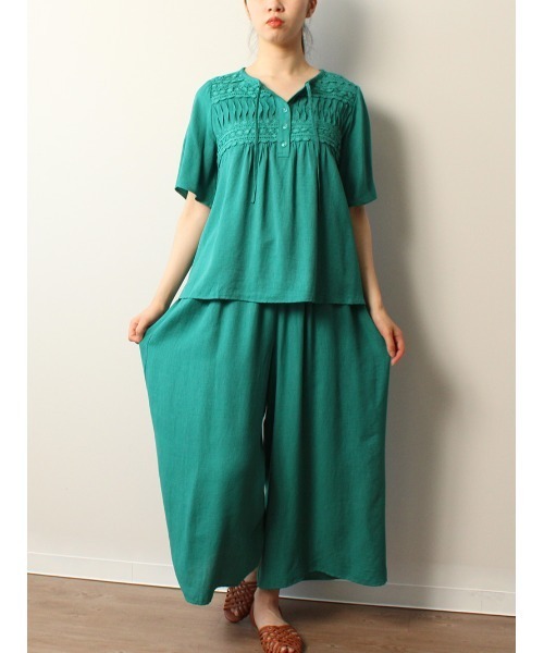 「MB mint breeze」 イージーパンツ M ネイビー レディース_画像5