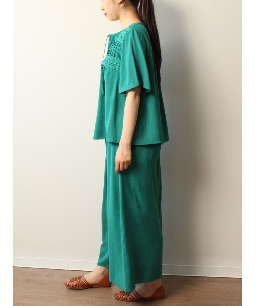 「MB mint breeze」 イージーパンツ M ネイビー レディース_画像6