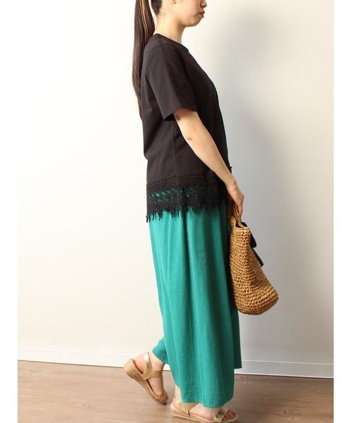 「MB mint breeze」 イージーパンツ M ネイビー レディース_画像9