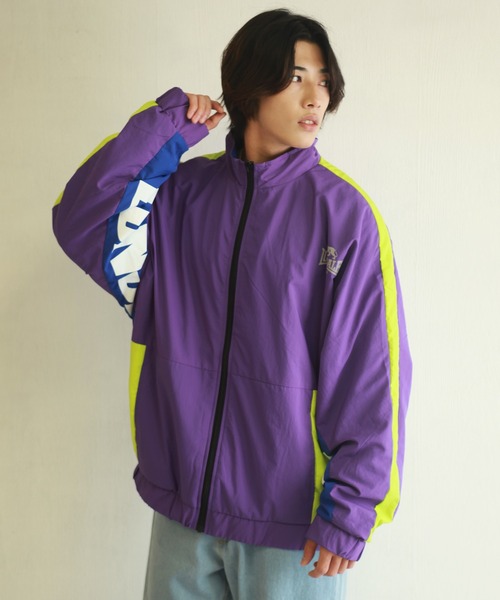 「LONSDALE」 ナイロンブルゾン LL パープル メンズ_画像9