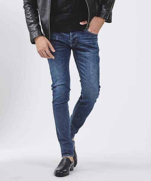 「5351 POUR LES HOMMES」 スキニーデニムパンツ 48 ブルー メンズ_画像2