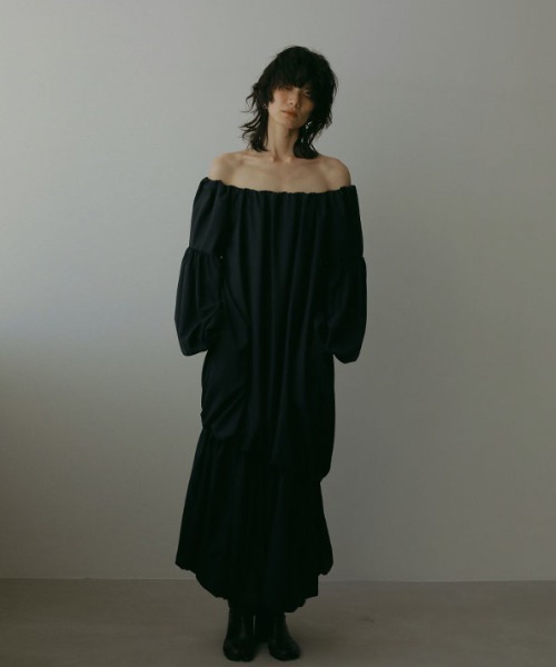 「ETRE TOKYO」 長袖ワンピース FREE ネイビー レディースの画像