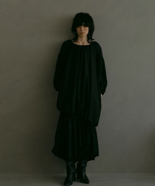 「ETRE TOKYO」 長袖ワンピース FREE ネイビー レディースの画像