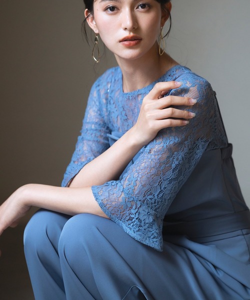 「DRESS PLUS」 セットアップ - チャコール レディース_画像2