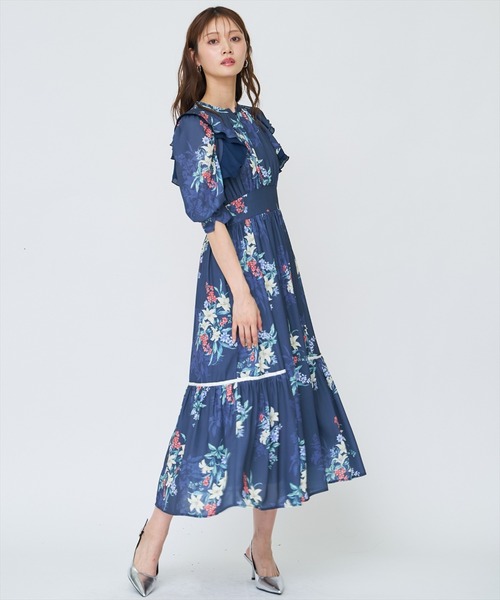 レディース　アンドクチュール　ワンピース AND COUTURE（アンドクチュール） ワンピース シャドーフラワーブーケ