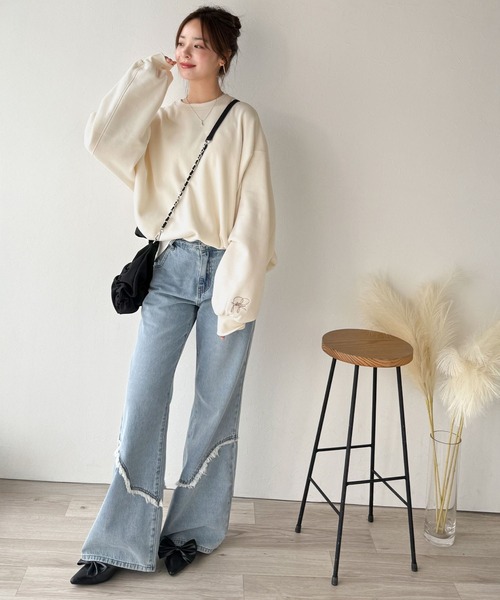 「classicalelf」 スウェットカットソー SMALL チャコール レディース_画像3
