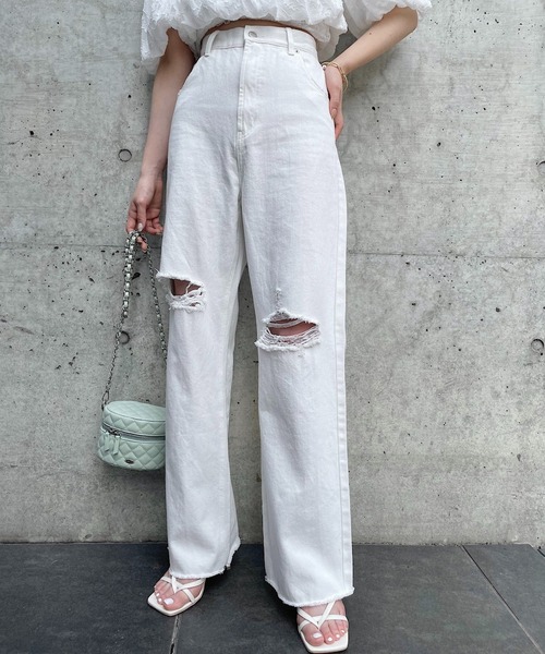 「Chico」 デニムパンツ LARGE ブルー レディース_画像2