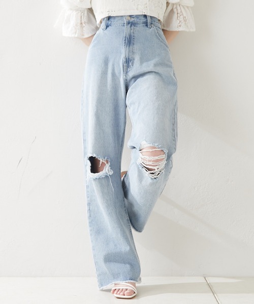 「Chico」 デニムパンツ LARGE ブルー レディース_画像7