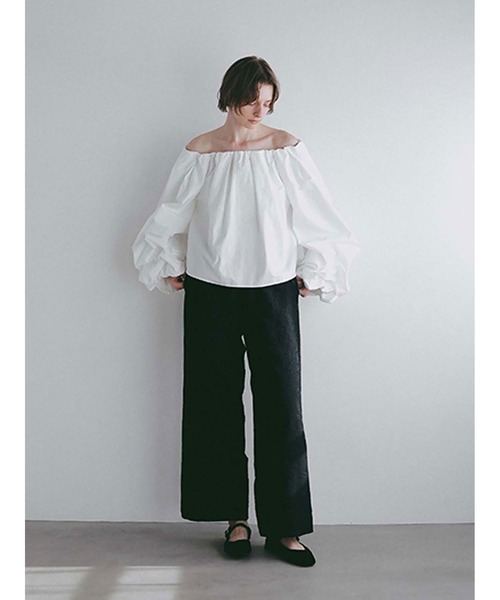 HER. ブラウス シャツ ボリュームスリーブオフショルブラウス 