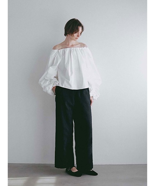 HER. ブラウス シャツ ボリュームスリーブオフショルブラウス