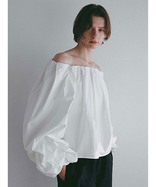 HER. ブラウス シャツ ボリュームスリーブオフショルブラウス
