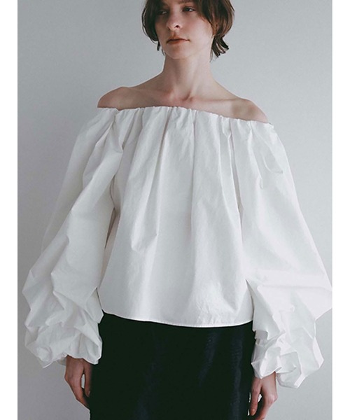 HER. ブラウス シャツ ボリュームスリーブオフショルブラウス