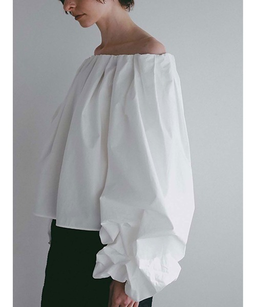 HER. ブラウス シャツ ボリュームスリーブオフショルブラウス