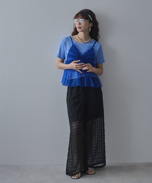 bohmal（ボマール） tシャツ 半袖 前後2wayシアーTシャツ レディース