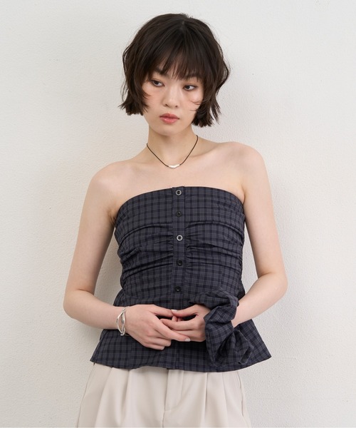ARMANI EXCHANGE チューブトップ ベアトップ 「A|X アルマーニ