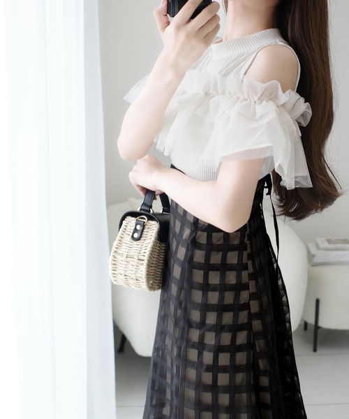 「mily bilet」 ドッキングワンピース X-LARGE アイボリー レディース_画像2