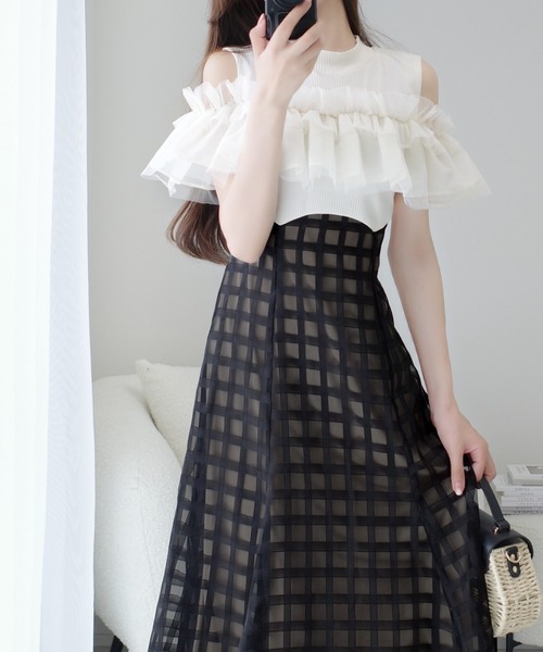 「mily bilet」 ドッキングワンピース X-LARGE アイボリー レディース_画像5