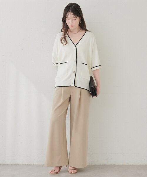 natural couture カーディガン uvカット 半袖 接触冷感UVアンチ