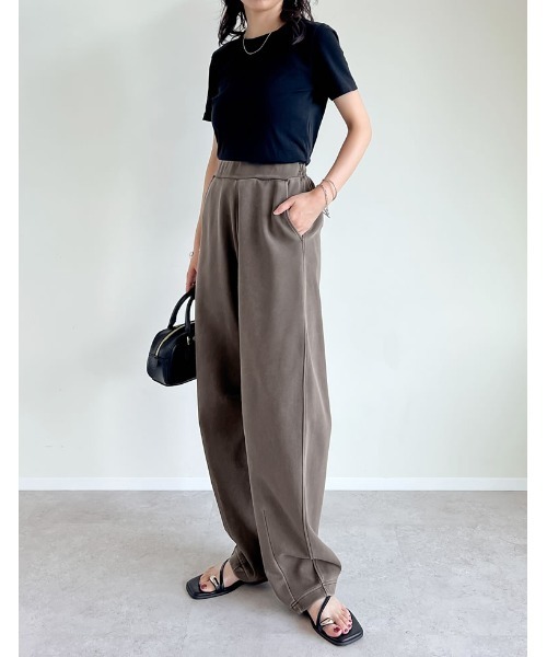 「Re:EDIT」 パンツ MEDIUM チャコールグレー レディース_画像7