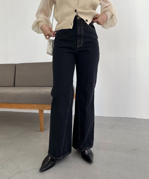 「CAPRICIEUX LE'MAGE」 ブーツカットデニムパンツ 38 ブルー レディース_画像2
