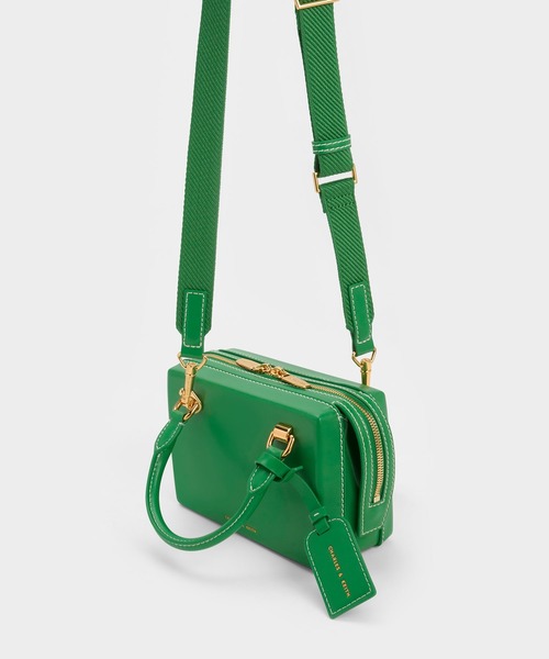 「CHARLES & KEITH」 2WAYバッグ M ネイビー レディース_画像5