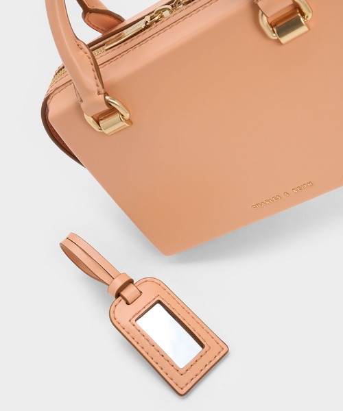 「CHARLES & KEITH」 2WAYバッグ M ネイビー レディース_画像9