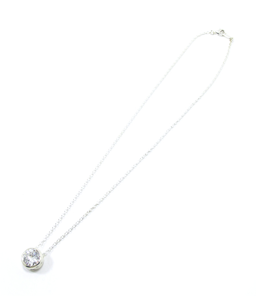 ネックレス SILVER925ジルコニアネックレス/メンズ/レディース レディースの画像