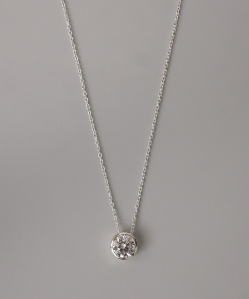 ネックレス SILVER925ジルコニアネックレス/メンズ/レディース レディースの画像