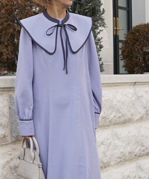 tocco closet ワンピース 【ZOZO限定】2WAYビックカラー付き