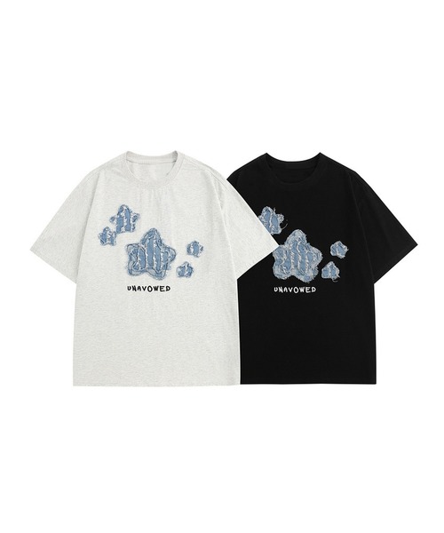 tシャツ 「HOOK」アメカジパッチワーク半袖ビッグTEE (SS) メンズ