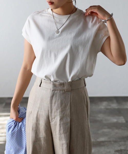 Fizz tシャツ 「Fizz/フィズ」 プチハイネックフレンチスリーブT