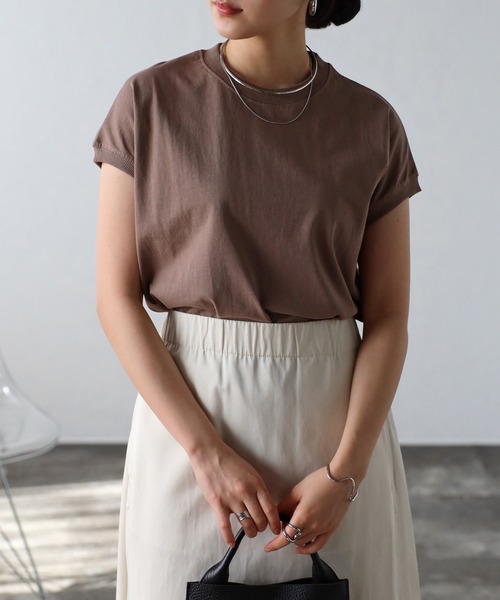 tシャツ 「WEB限定」フレンチスリーブニット レディース H.TOKYO tシャツ ランダムリブフレンチスリーブニット