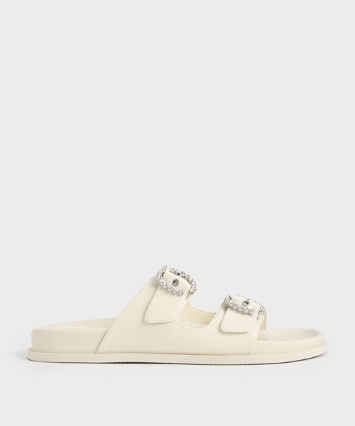 CHARLES ＆ KEITH サンダル ジェムエンベリッシュド バックル