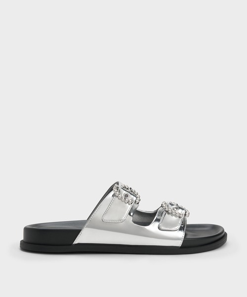 CHARLES ＆ KEITH サンダル ジェムエンベリッシュド バックル
